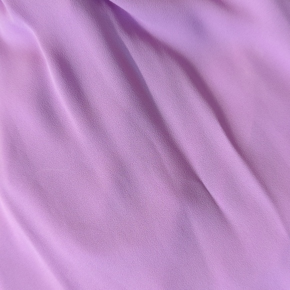 Halston Heritage Drape Back Tulip Split Sleeve Chiffon Dress Purple 6 party - Picture 12 of 13